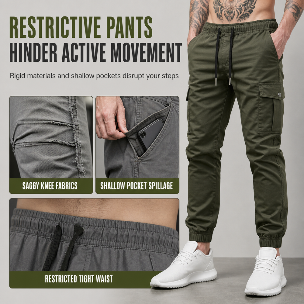 Lightweight Casual Cargo Pants Outdoor Hiking Joggers for Autumn and Winter Sports Running Training