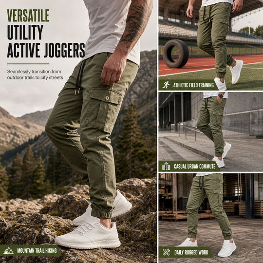 Lightweight Casual Cargo Pants Outdoor Hiking Joggers for Autumn and Winter Sports Running Training