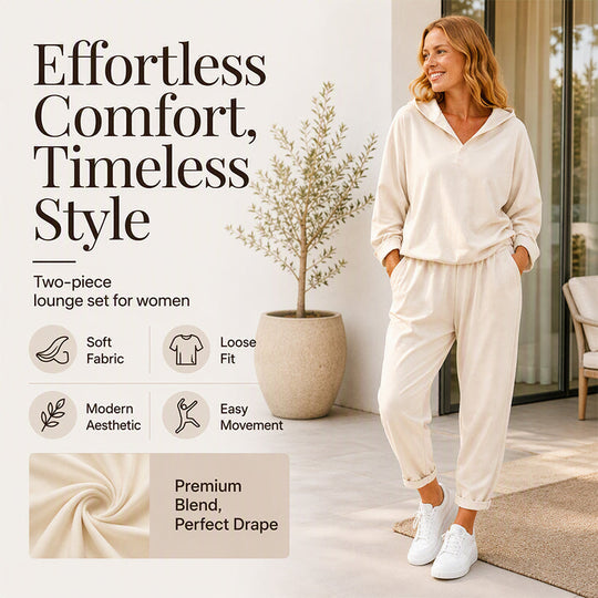 💖2026 Autumn’s Sale 70% OFF✨🍂Women's Hooded Sweatshirt & Lounge Pants Set