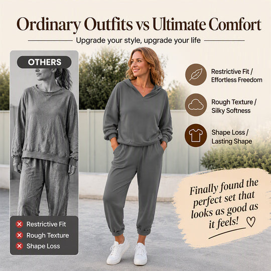 💖2026 Autumn’s Sale 70% OFF✨🍂Women's Hooded Sweatshirt & Lounge Pants Set