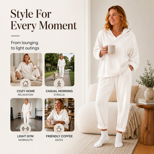 💖2026 Autumn’s Sale 70% OFF✨🍂Women's Hooded Sweatshirt & Lounge Pants Set