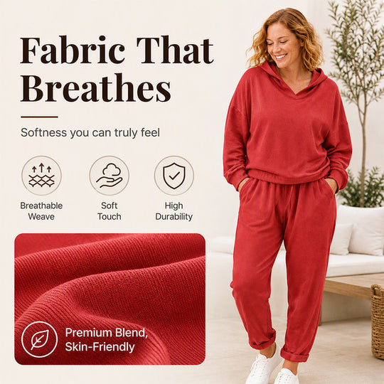 💖2026 Autumn’s Sale 70% OFF✨🍂Women's Hooded Sweatshirt & Lounge Pants Set
