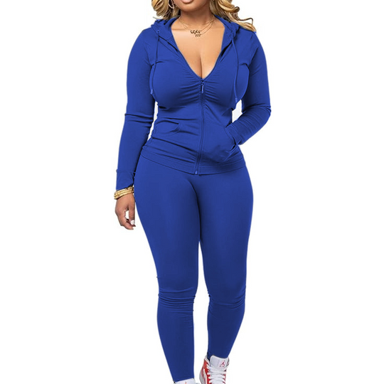 ✨ Denim Look, Softer Feel | Women's Faux-Denim Patchwork Top & Wide-Leg Pants Set