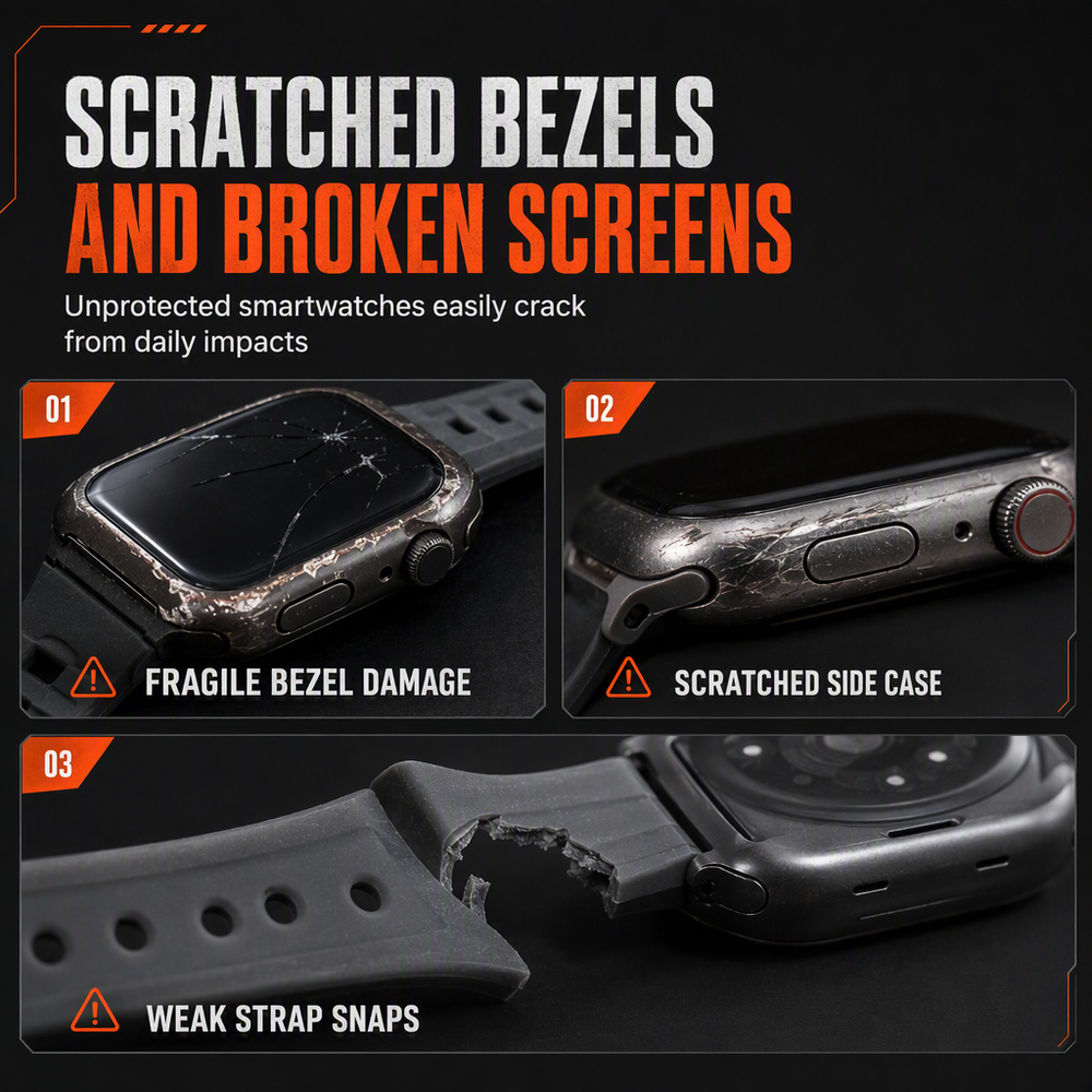 ⌚ LIMITED-TIME 50% OFF! 💥 Integrated Smartwatch Band with Protective Case – Shockproof, Stylish, Easy Install 🛡️