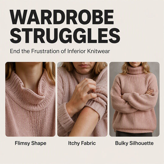 Women's Cozy Turtleneck Knit Sweater Dress