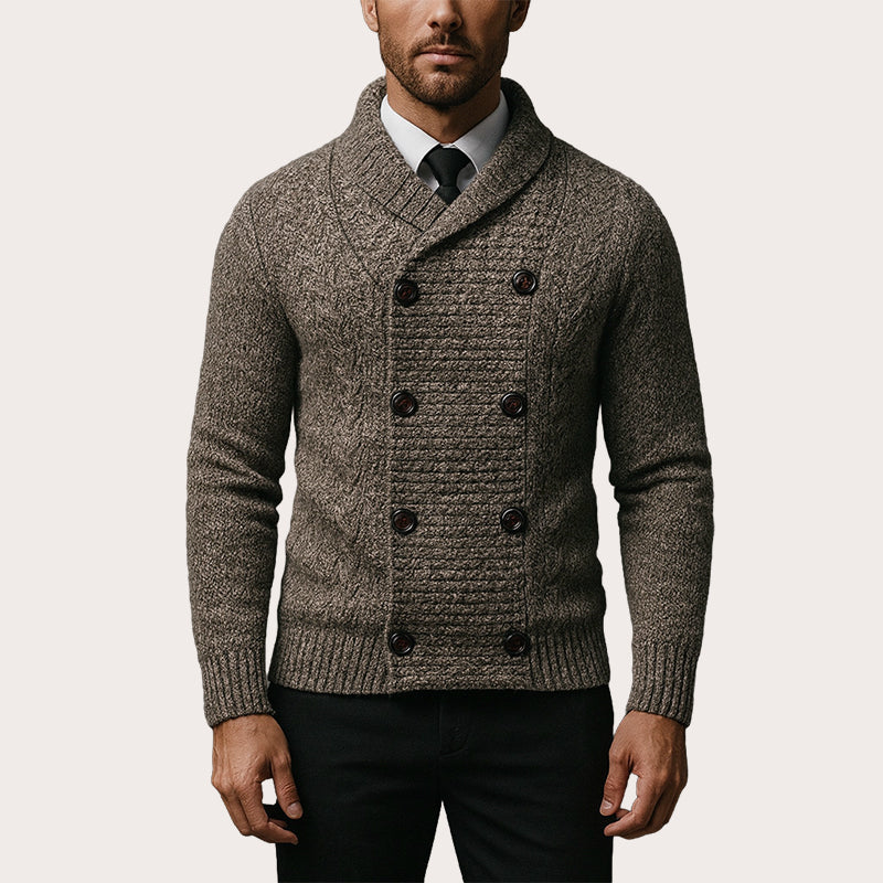 💕Free Shipping✈️Men's Double Breasted Shawl Collar Knit Cardigan