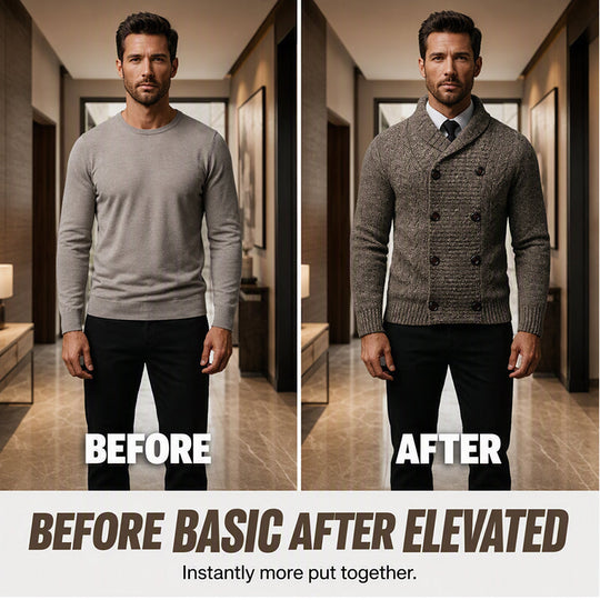 💕Free Shipping✈️Men's Double Breasted Shawl Collar Knit Cardigan