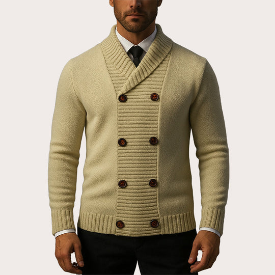 💕Free Shipping✈️Men's Double Breasted Shawl Collar Knit Cardigan