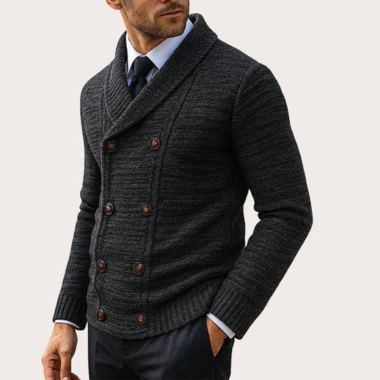 💕Free Shipping✈️Men's Double Breasted Shawl Collar Knit Cardigan