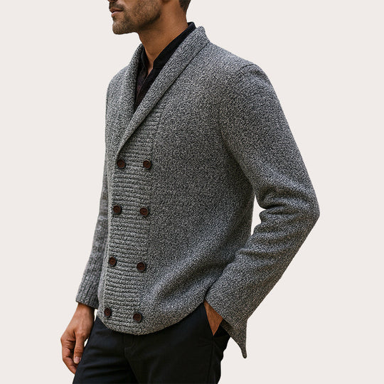 💕Free Shipping✈️Men's Double Breasted Shawl Collar Knit Cardigan