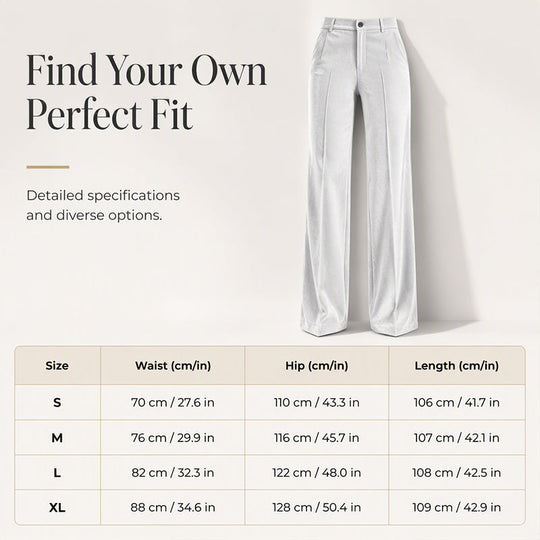 ✨ Effortless Polish | Women’s High-Waist Drapey Wide-Leg Pants with Side Pockets