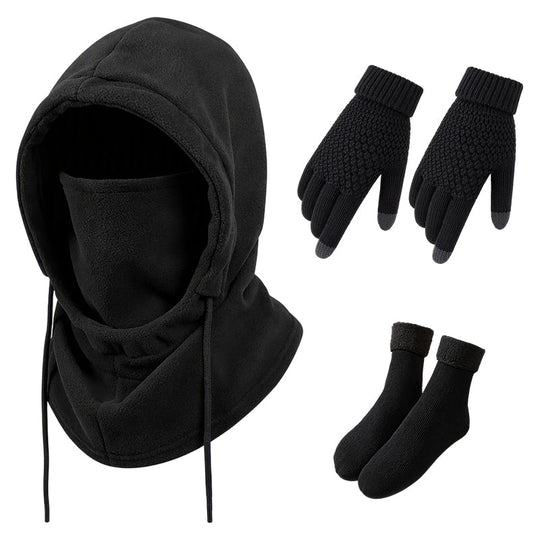 Balaclava Hood with Touchscreen Gloves & Socks Set