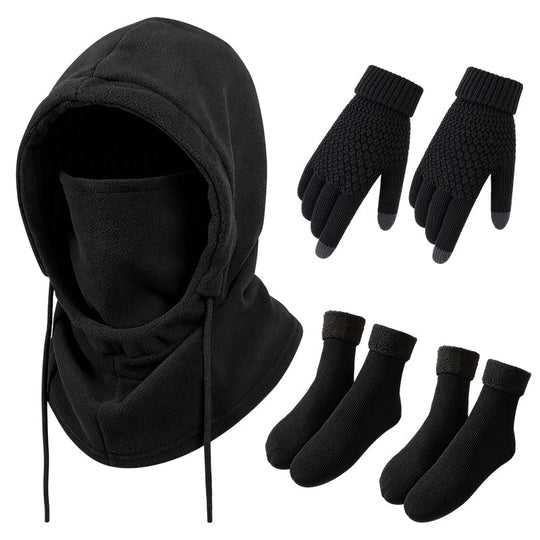 Balaclava Hood with Touchscreen Gloves & Socks Set