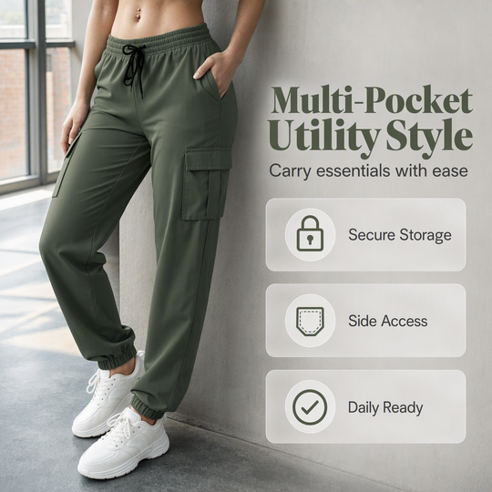 Women's Relaxed Cargo Joggers✨