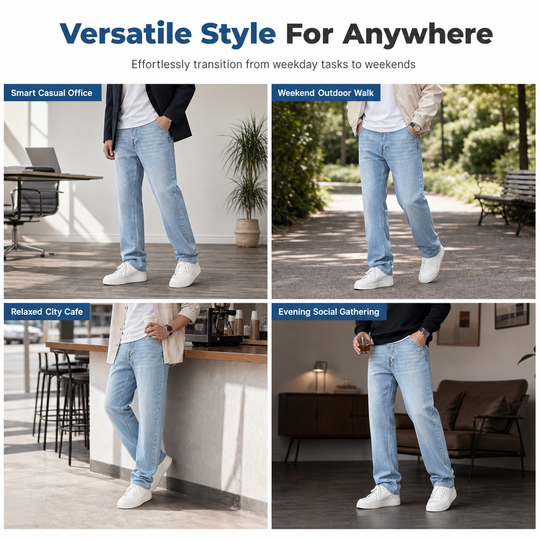 👖 LIMITED-TIME 50% OFF! ✨Men's Classic Straight Leg Jeans