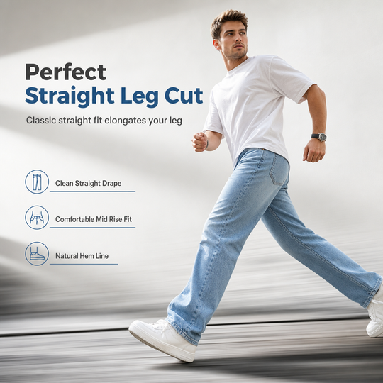 👖 LIMITED-TIME 50% OFF! ✨Men's Classic Straight Leg Jeans