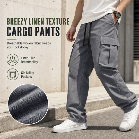 👖 Lightweight Feel, Utility Pockets | Men's Drawstring Cargo Pants