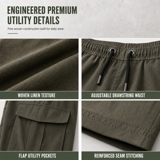 👖 Lightweight Feel, Utility Pockets | Men's Drawstring Cargo Pants