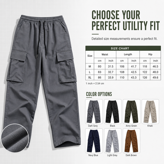👖 Lightweight Feel, Utility Pockets | Men's Drawstring Cargo Pants