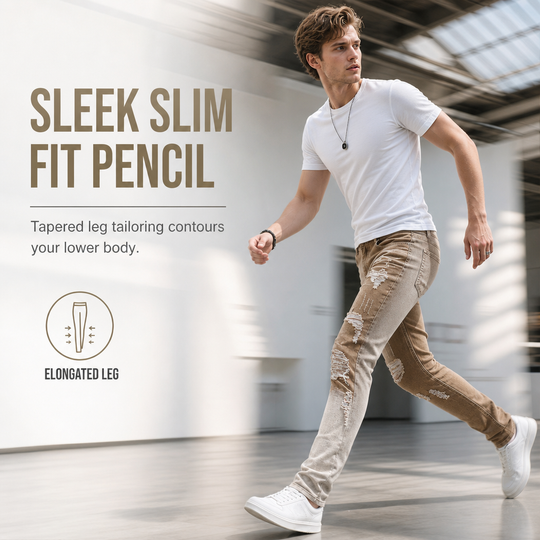 Men's Slim Fit Ripped Jeans