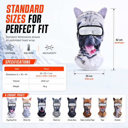 📢📢50% OFF !! ⏰Animal Print Windproof Balaclava Face Mask