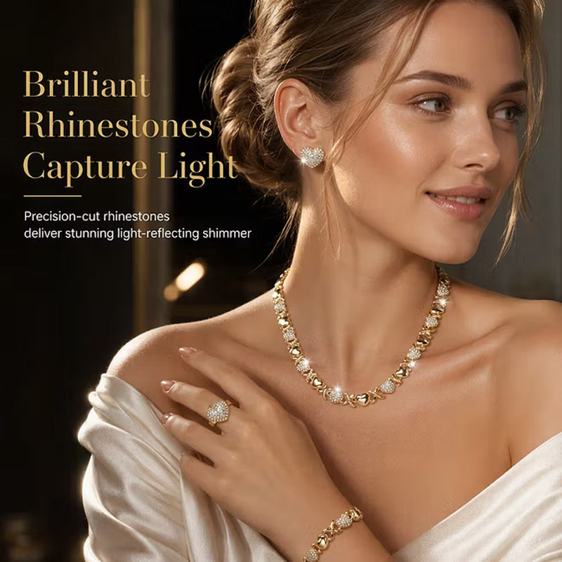 💖 LIMITED-TIME 30% OFF! ✨ Classic Heart 4-Piece Jewelry Set – Sparkling, Lightweight, Multi-occassion 🎀