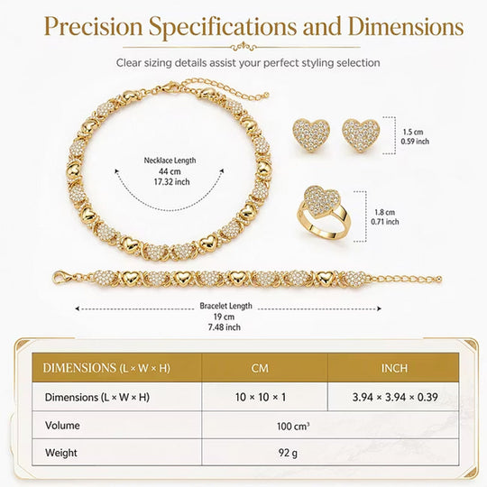 💖 LIMITED-TIME 30% OFF! ✨ Classic Heart 4-Piece Jewelry Set – Sparkling, Lightweight, Multi-occassion 🎀