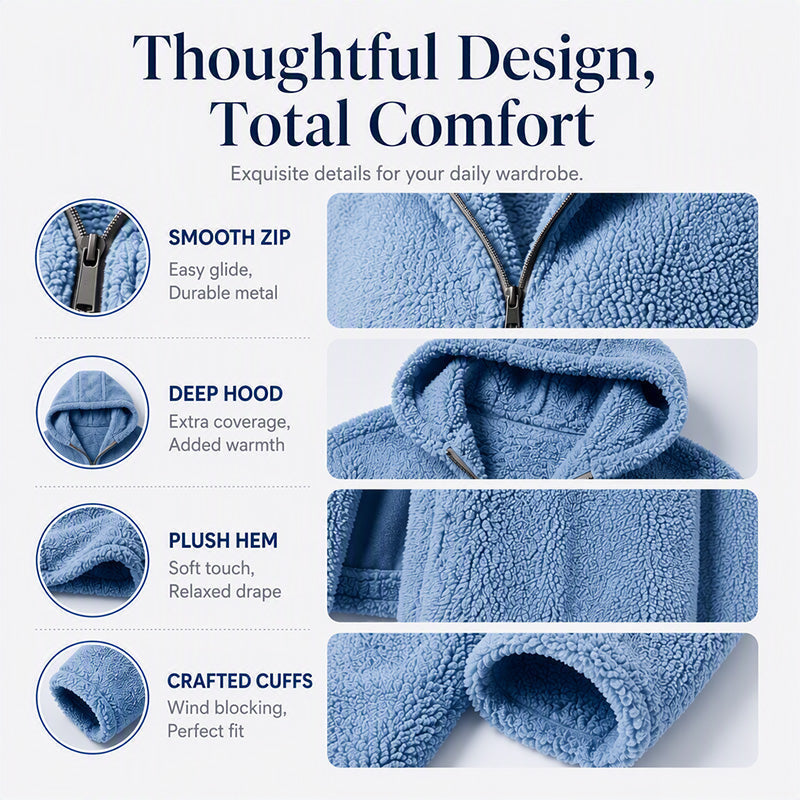 Women's Casual Plush Hooded Jacket