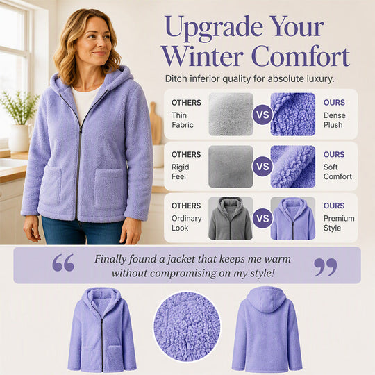 Women's Casual Plush Hooded Jacket