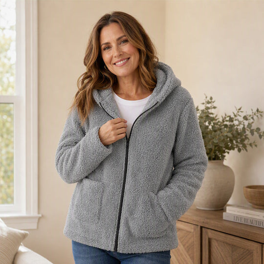 Women's Casual Plush Hooded Jacket