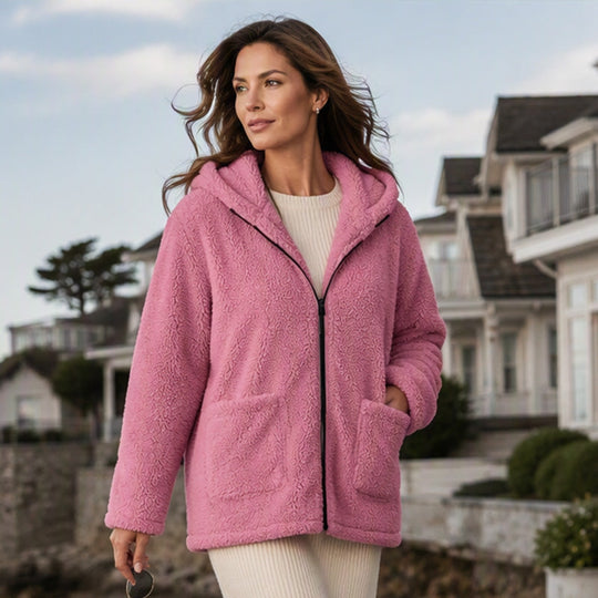 Women's Casual Plush Hooded Jacket