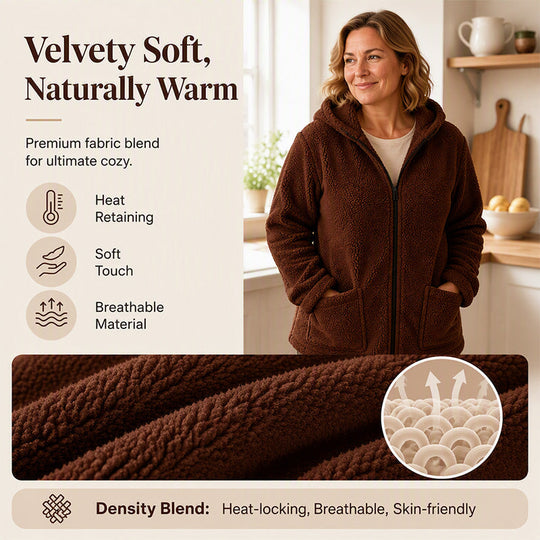 Women's Casual Plush Hooded Jacket