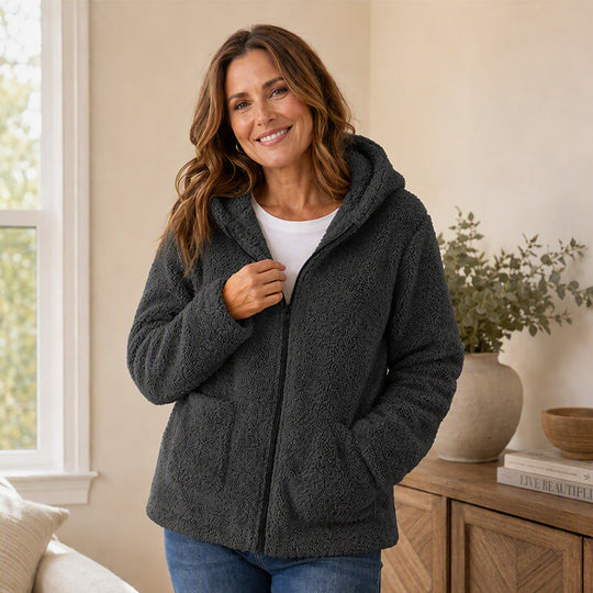Women's Casual Plush Hooded Jacket