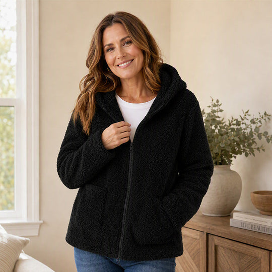 Women's Casual Plush Hooded Jacket