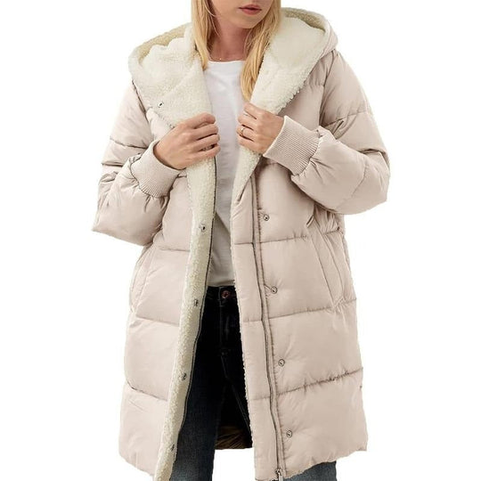 🔥  Women's Mid-Length Padded Coat with Hood
