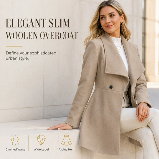 Women's Elegant Slim Fit Lapel Coat