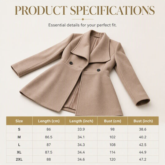 Women's Elegant Slim Fit Lapel Coat