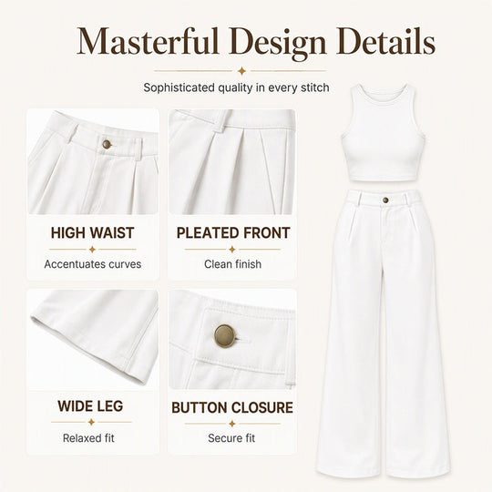 Women's High-Waist Straight-Leg Dress Pants