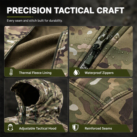 Men's Outdoor Windproof Tactical Hooded Jacket