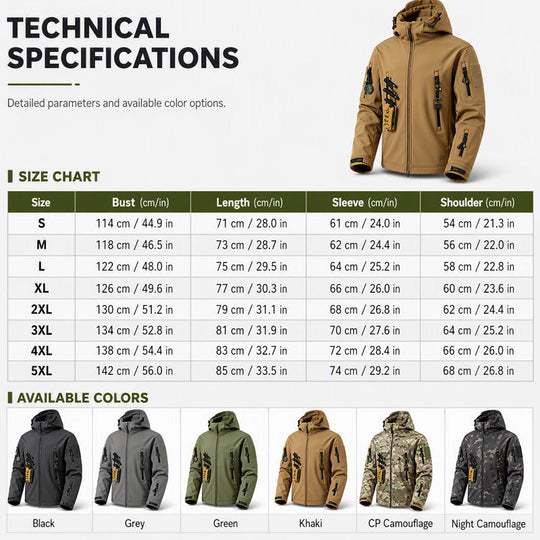 Men's Outdoor Windproof Tactical Hooded Jacket