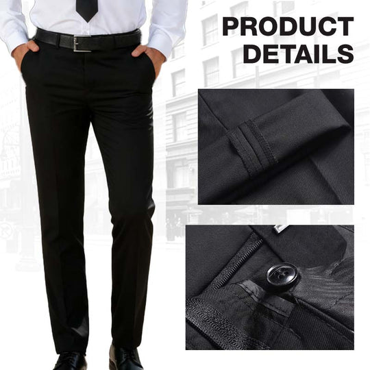 💼 Sharp Look, Easy Movement | Men's Lightweight Stretch Suit Pants
