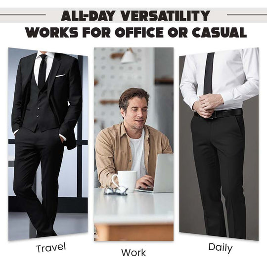 💼 Sharp Look, Easy Movement | Men's Lightweight Stretch Suit Pants