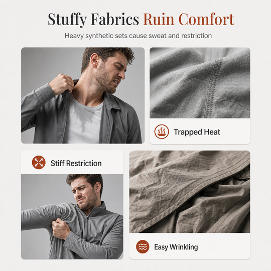 ⏰ 50% discount on season change - quality at half price!✨Men's Casual Waffle Knit Jacket and Pants Set