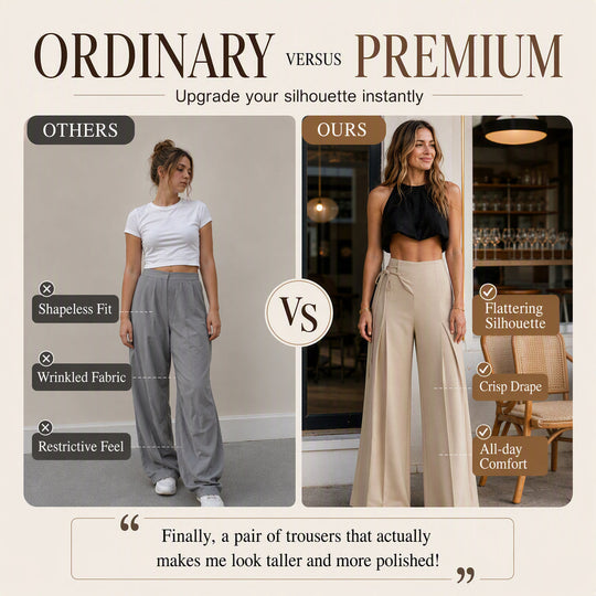 🌸Hot Sale 50% OFF💖Women's Casual High-Waisted Wide-Leg Pants