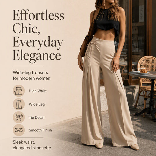 🌸Hot Sale 50% OFF💖Women's Casual High-Waisted Wide-Leg Pants