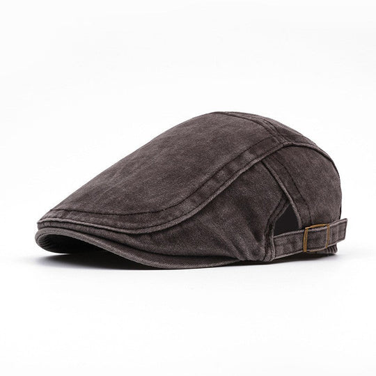 🧢✨Unisex Vintage Distressed Beret Flat Cap