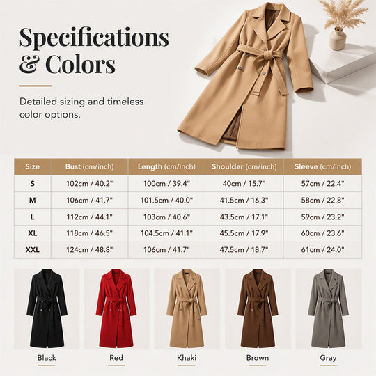 Refined Belted Trench Coat
