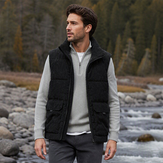 Men's Thickened Corduroy Padded Vest