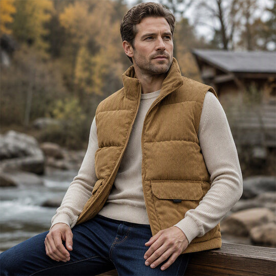 Men's Thickened Corduroy Padded Vest