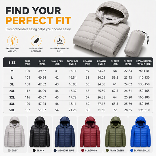 Men's Lightweight Hooded Padded Cotton Casual Short Winter Coat Plus Size